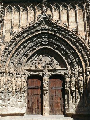 Church Santa Maria Requena 14thc door carving