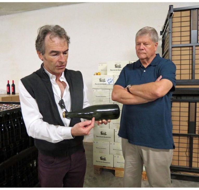 Toni guiding a private wine tasting tour