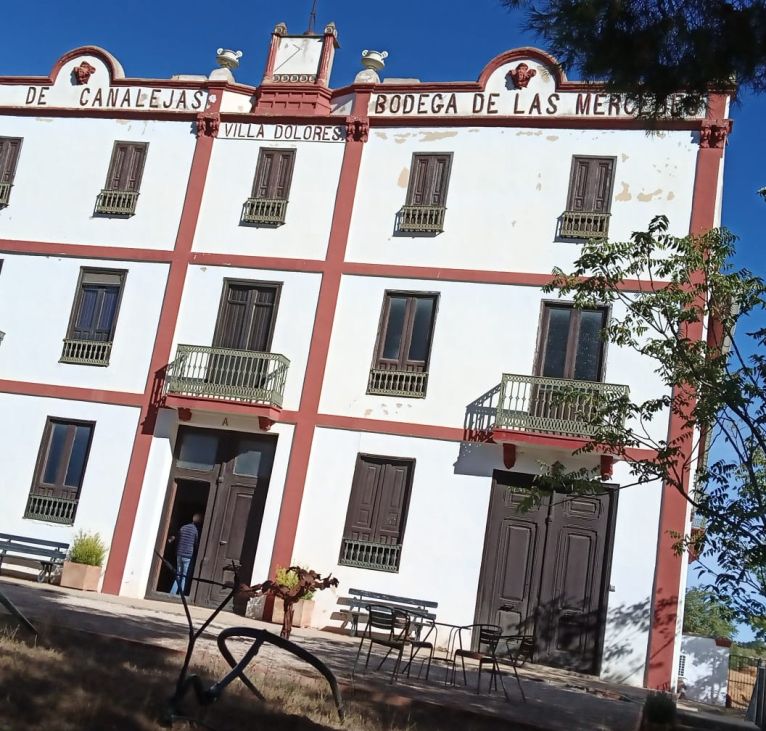 Traditional Requena architecture near vineyards
