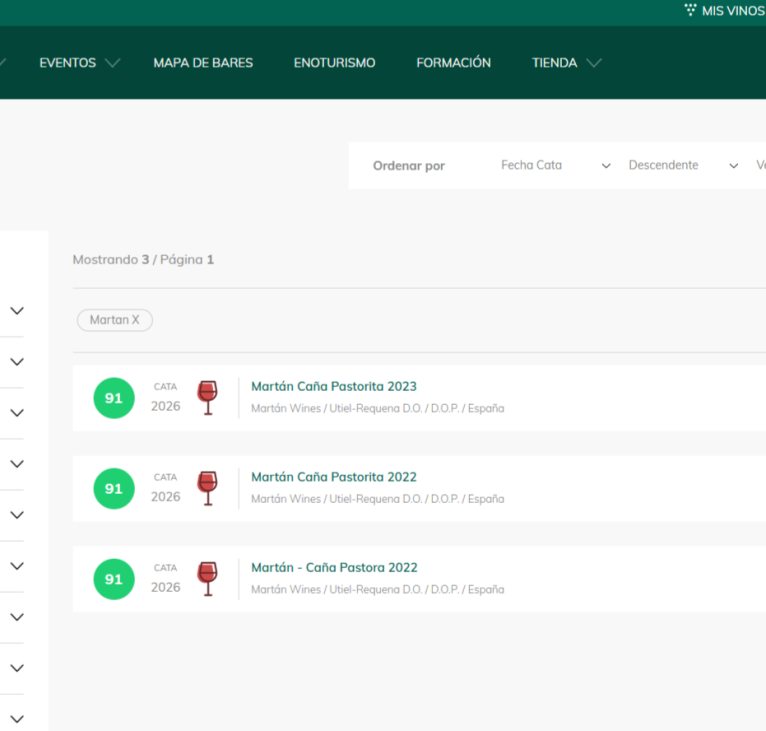 Martán Bobal Puntos Peñin